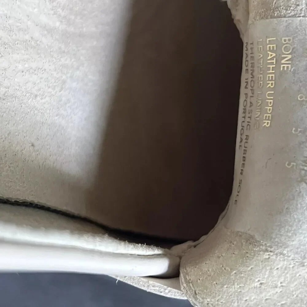 Steve Madden Cream Leather Penny Loafers